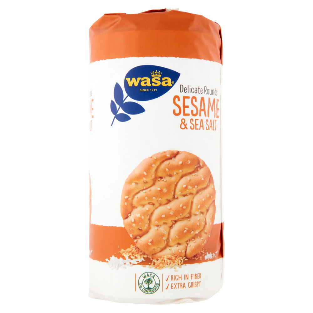 Crackers di frumento e semi di sesamo runda sesame wasa incarto g.290