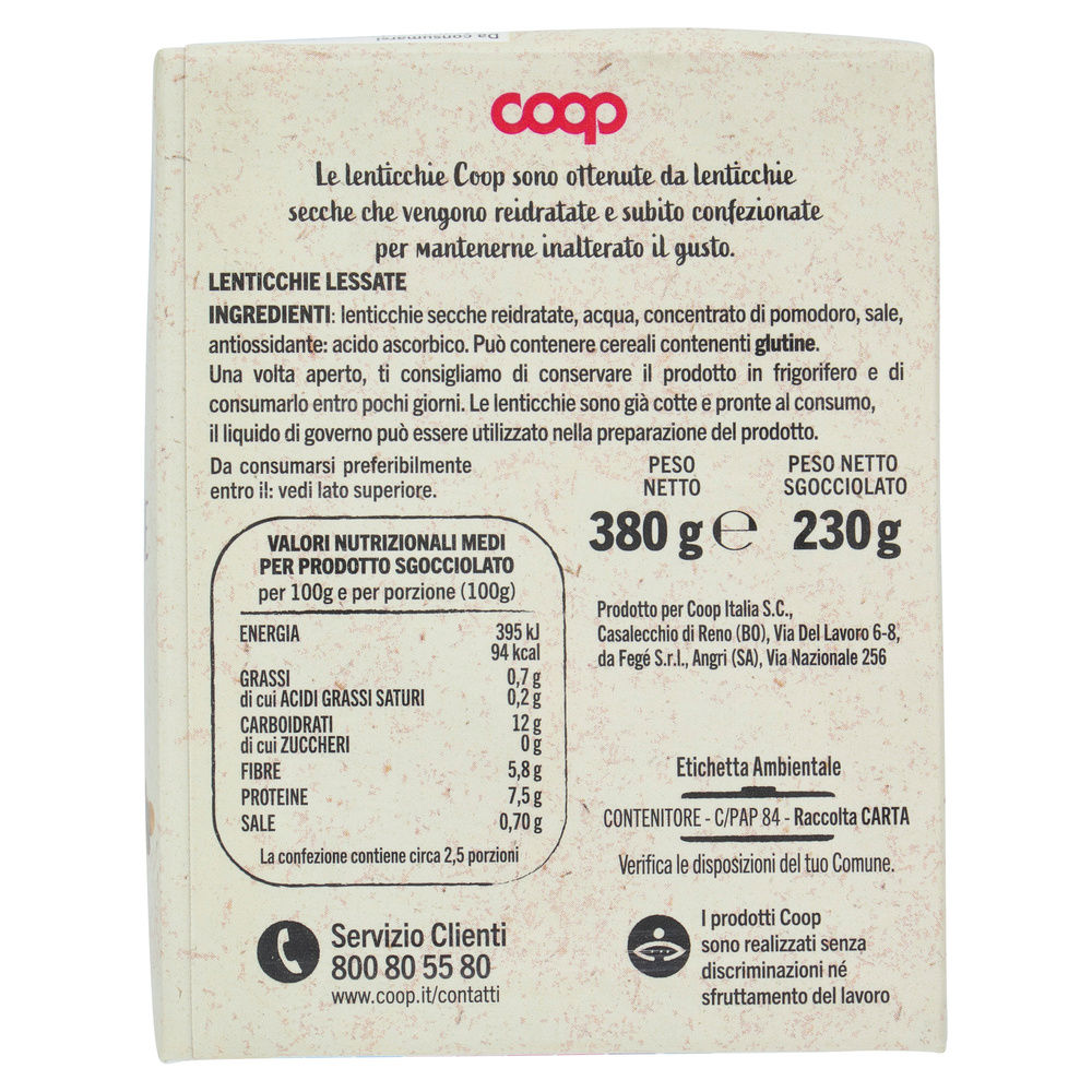 LENTICCHIE COOP BRICK G380 SGOCC. G230 - 13