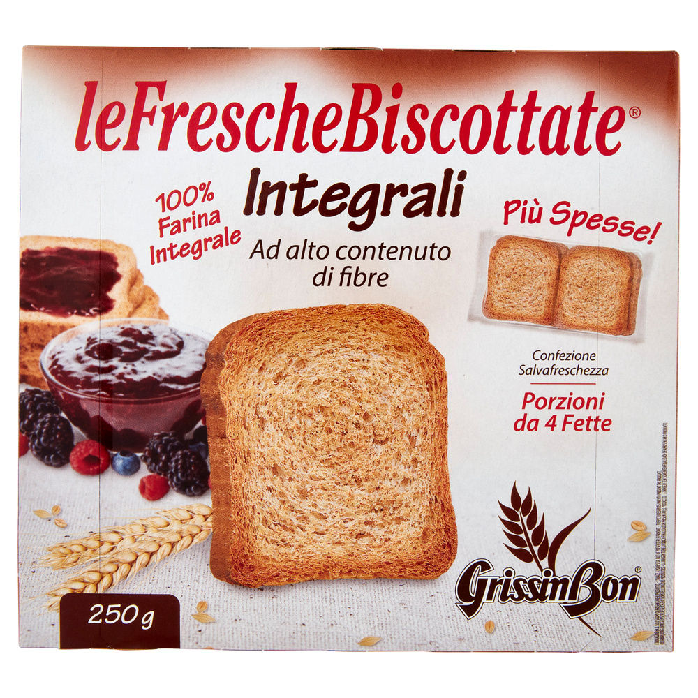 FETTE BISCOTTATE INTEGRALI GRISSIN BON SCATOLA G 250 - 4