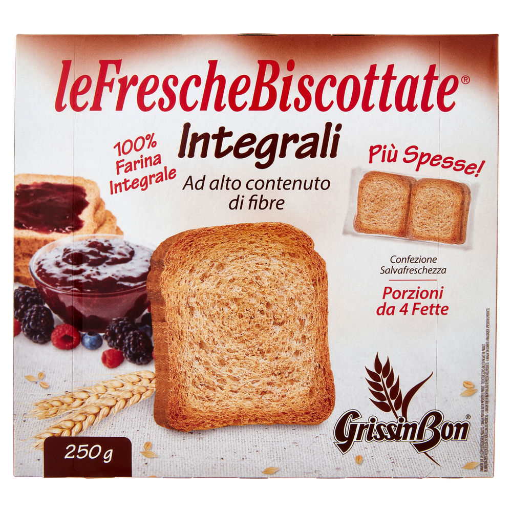 Fette biscottate integrali grissin bon scatola g 250