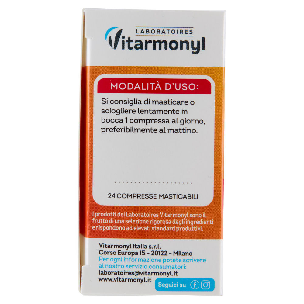 VITAMINA C + GINSENG 24 COMPRESSE MASTICABILI VITARMONYL G 57,6 - 4