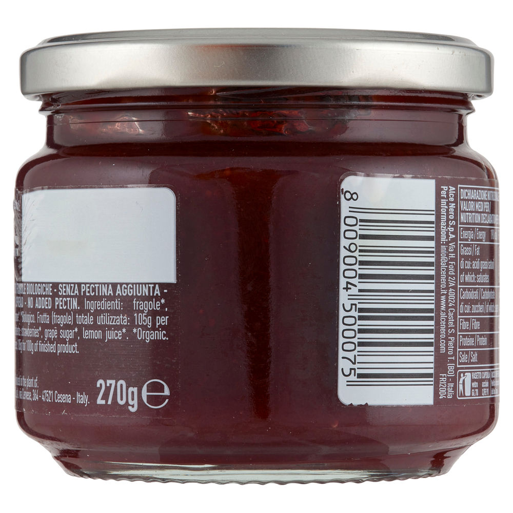 COMPOSTA DI FRAGOLA  BIO ALCE NERO VASO VETRO G 270 - 1