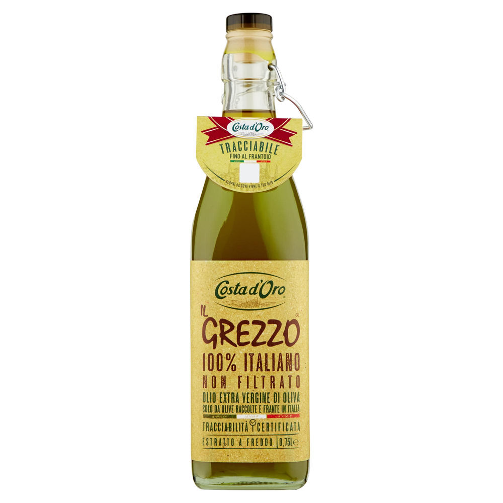 OLIO EVO 100% ITALIANO IL GREZZO COSTA D'ORO ML 750 - 0