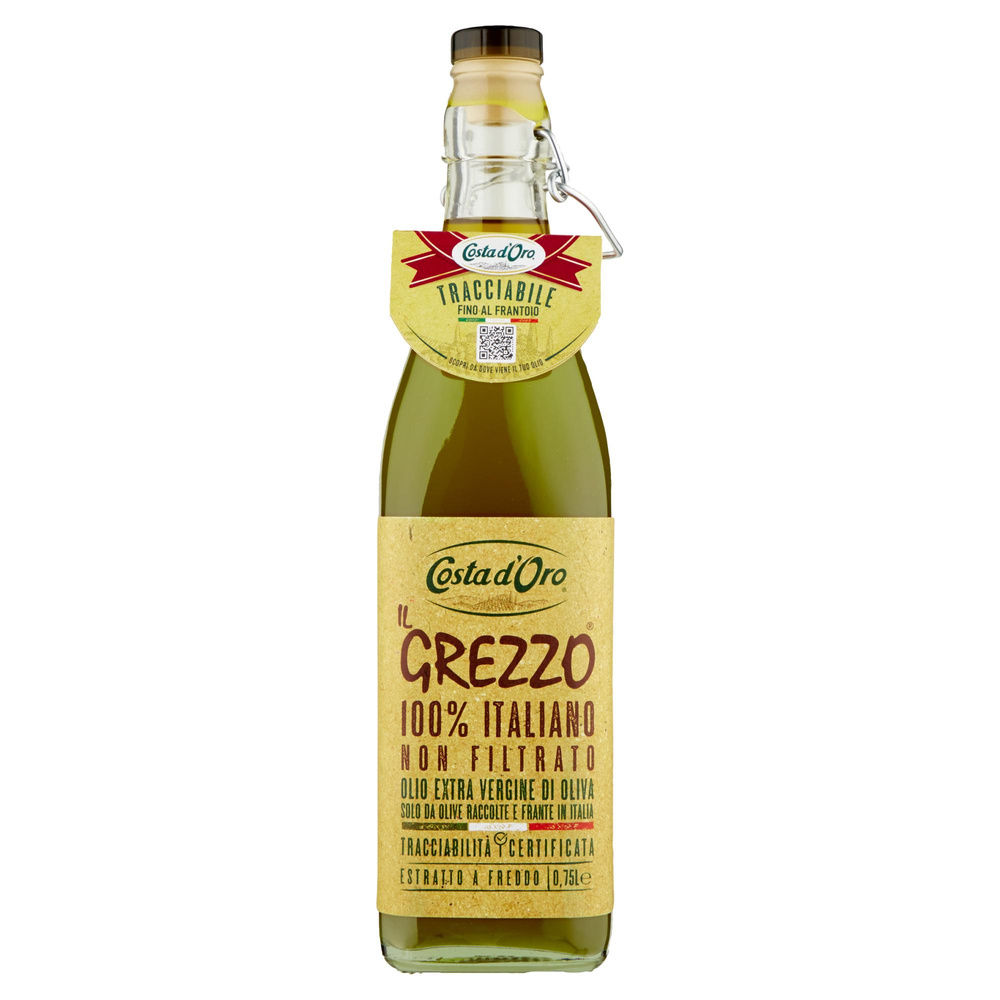 OLIO EVO 100% ITALIANO IL GREZZO COSTA D'ORO ML 750 - 3