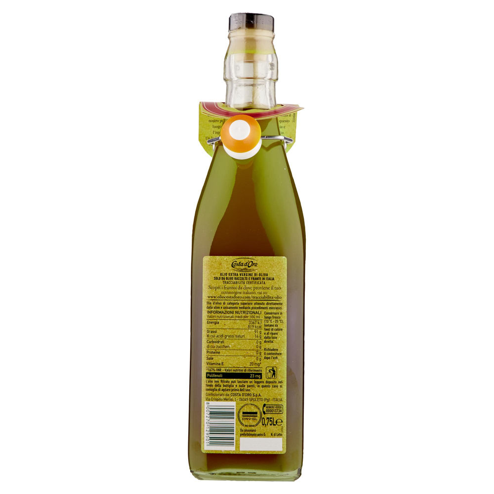 OLIO EVO 100% ITALIANO IL GREZZO COSTA D'ORO ML 750 - 1