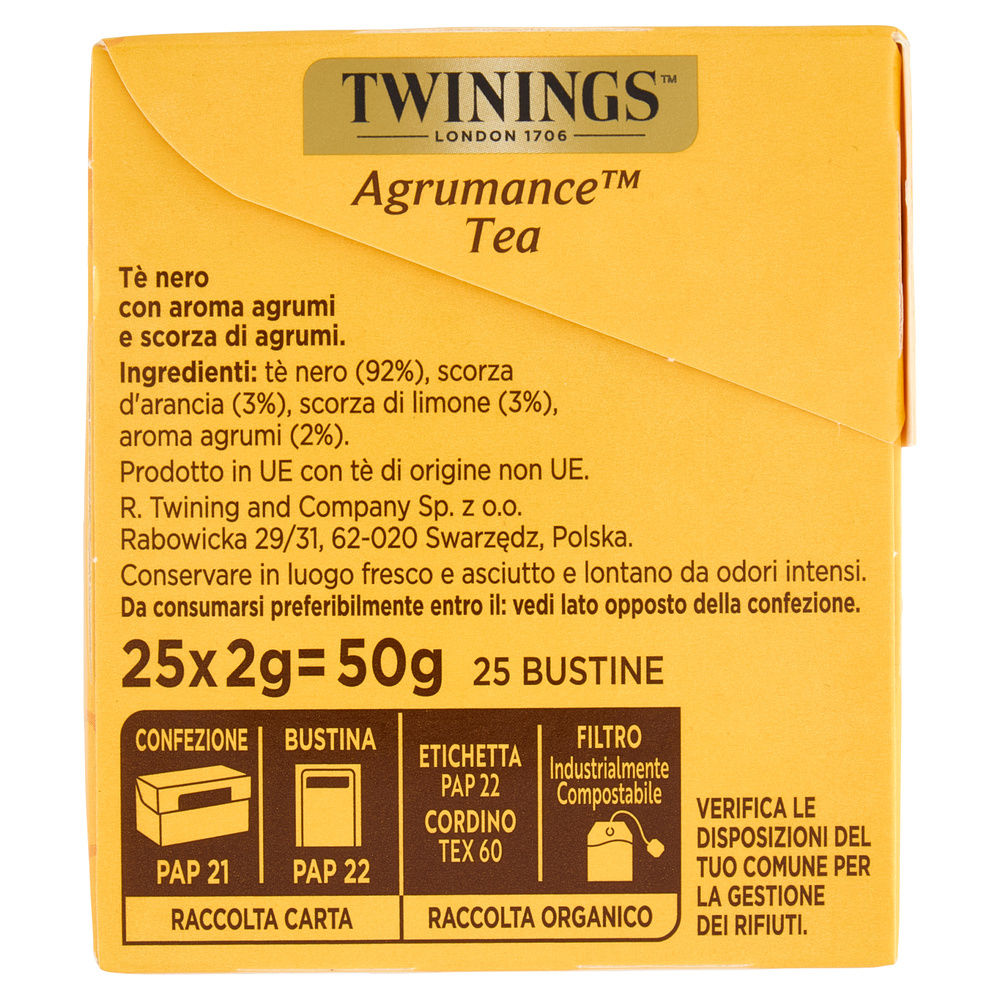 TEA TWININGS  AGRUMANCE SCATOLA 25 FILTRI G 50 - 7