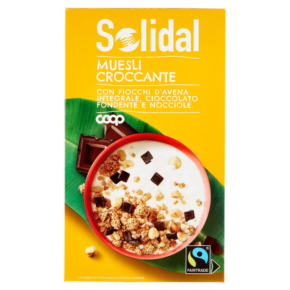 MUESLI CROCCANTE CON CIOCCOLATO E NOCCIOLE SOLIDAL COOP G 375 - 4