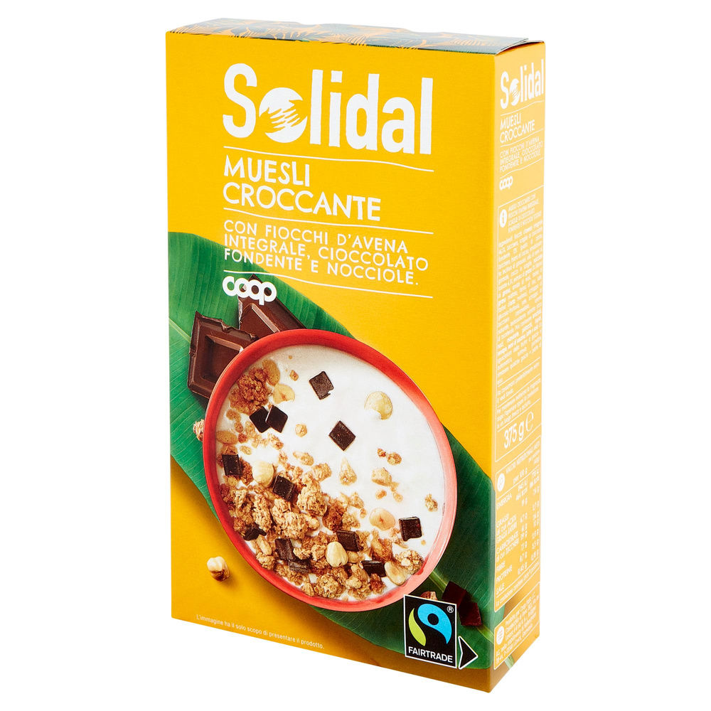 MUESLI CROCCANTE CON CIOCCOLATO E NOCCIOLE SOLIDAL COOP G 375 - 8