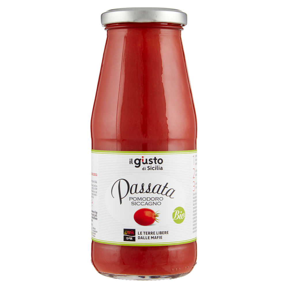 Passata di pomodoro siccagno corleonese bio libera terra  bott. g 410