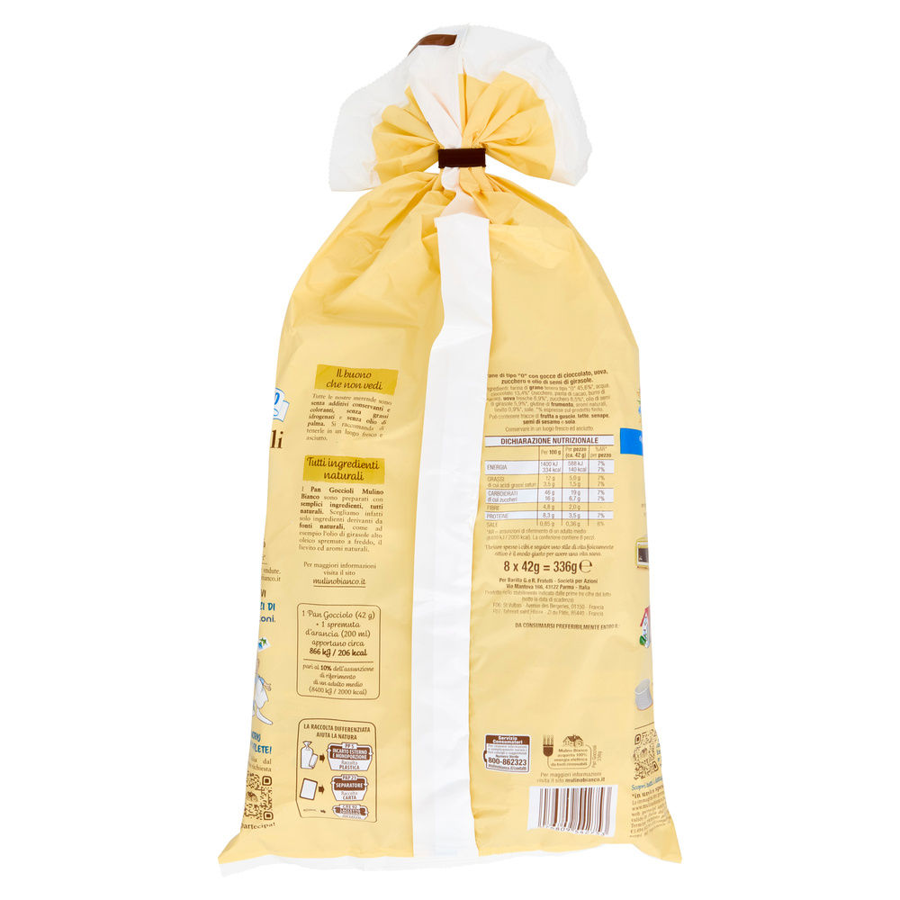 MERENDINE PAN GOCCIOLI MULINO BIANCO SACCHETTO PZ.8 G 336 - 24