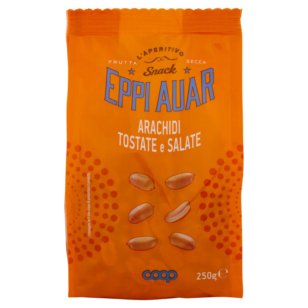 ARACHIDI TOSTATE E SALATE EPPI AUAR COOP BUSTA GR 250 - 2