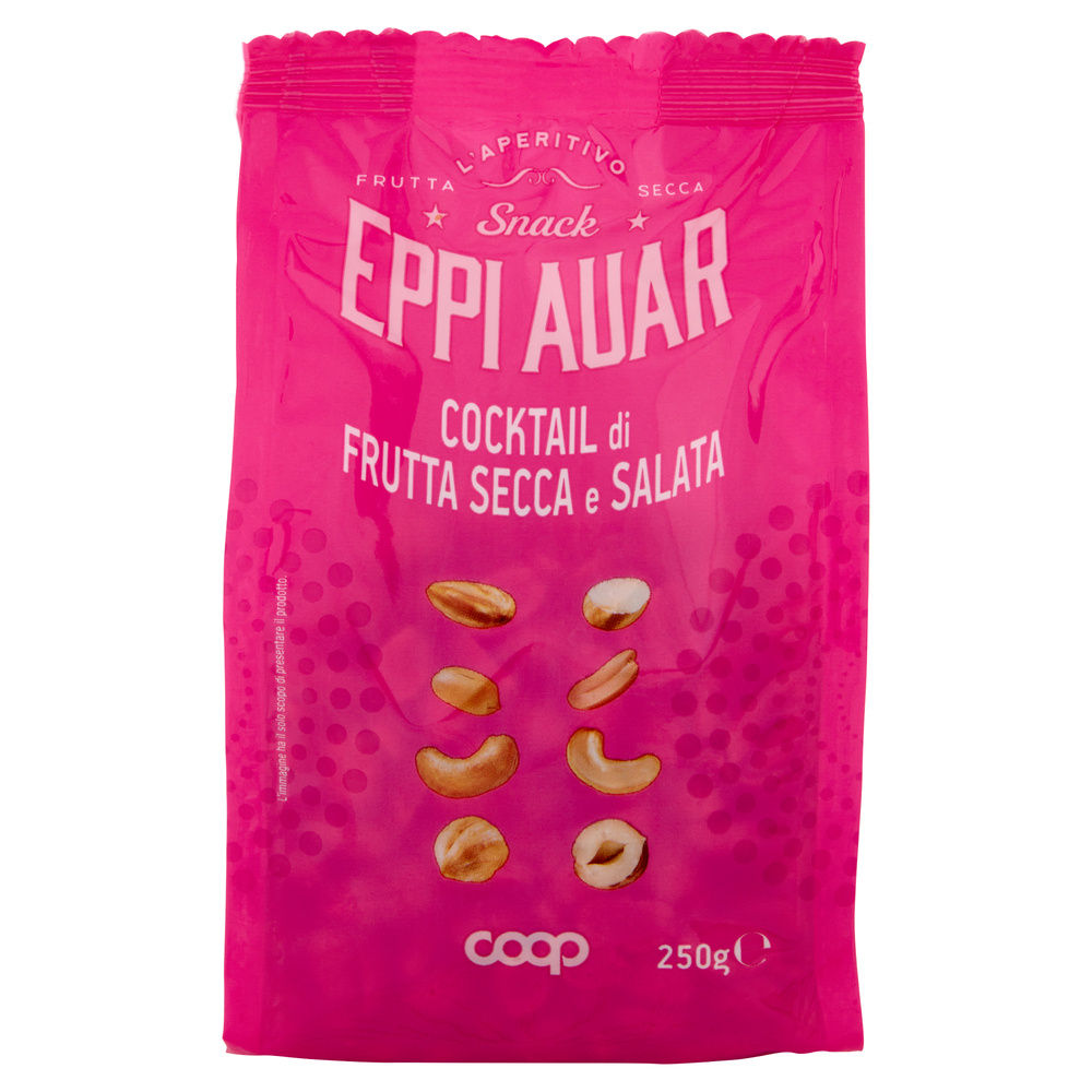 COCKTAIL FRUTTA SECCA TOSTATO E SALATO EPPI AUAR COOP BUSTA GR. 250 - 2