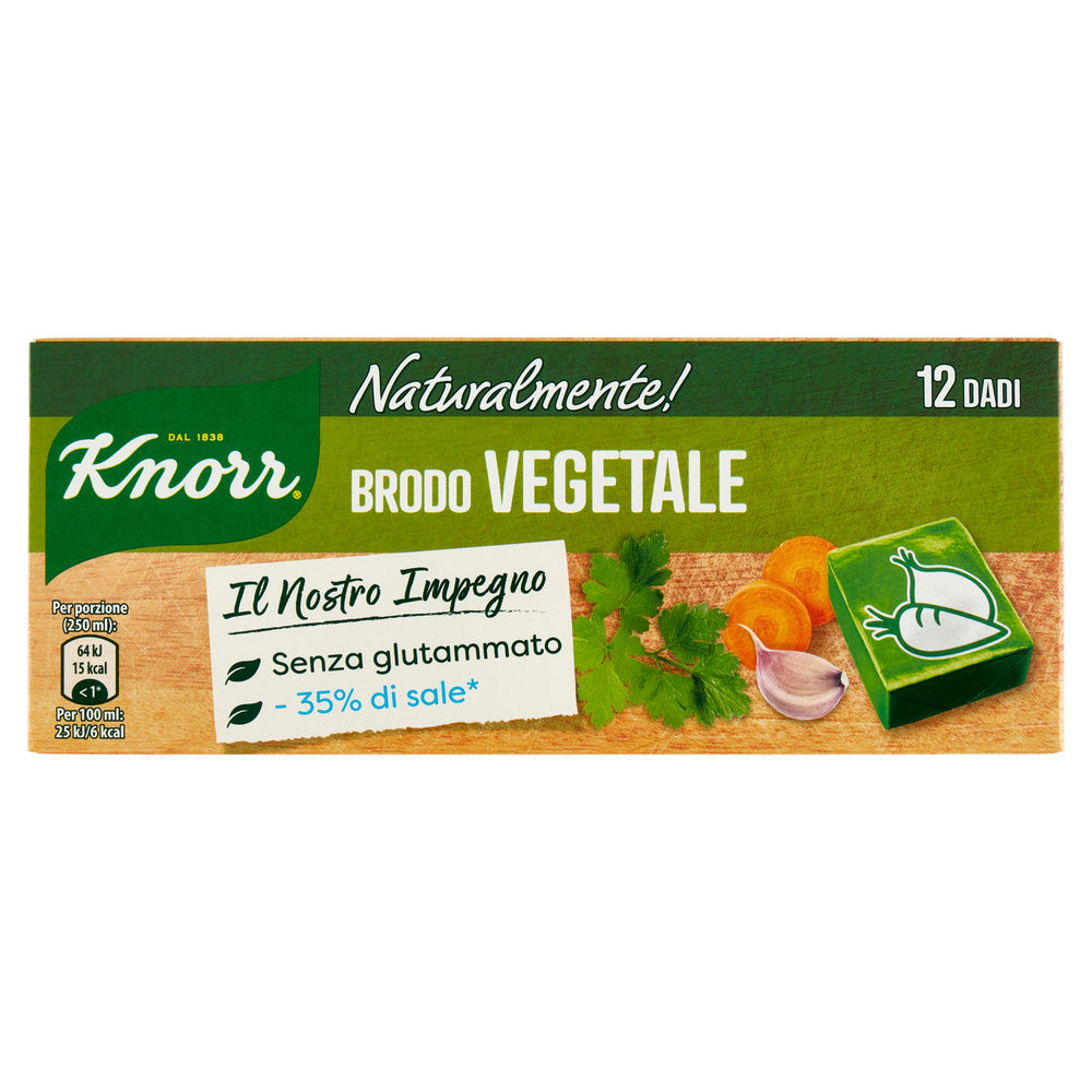 DADO VEGETALE KNORR NATURALMENTE SCATOLA 12 DADI  G 109 - 0