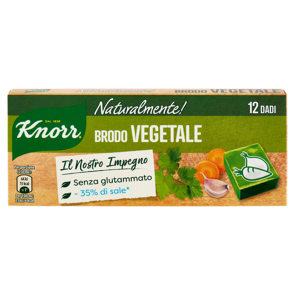 DADO VEGETALE KNORR NATURALMENTE SCATOLA 12 DADI  G 109 - 7