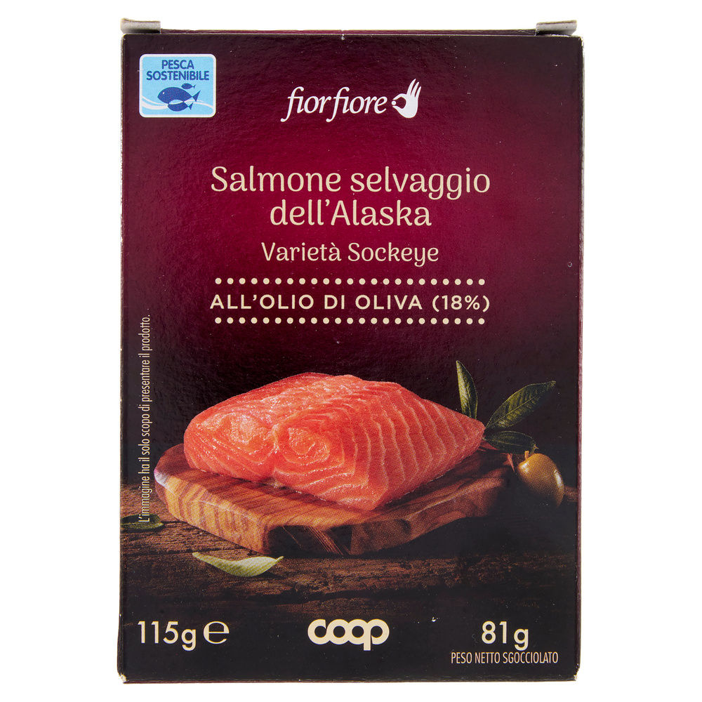 FILETTI DI SALMONE SELVAGGIO ALASKA SOCKEYE O.O. FIOR FIORE COOP G 115 - 7