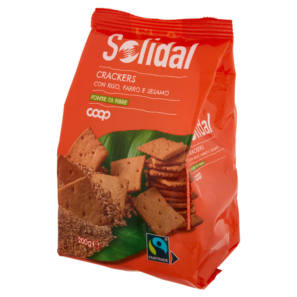 CRACKERS CON RISO FARRO E SESAMO SOLIDAL COOP G 200 - 8