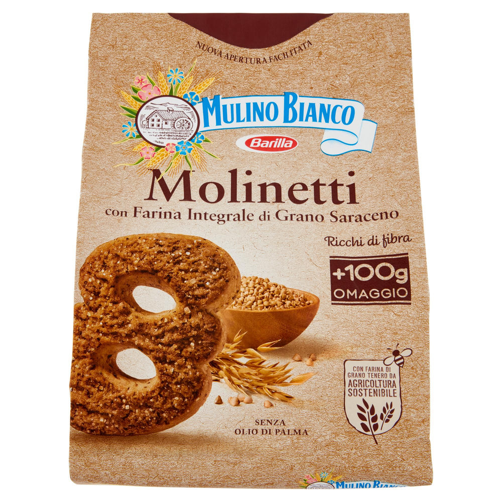 BISCOTTI MOLINETTI MULINO BIANCO BARILLA SACCHETTO G 700+G 100 OMAGGIO - 0