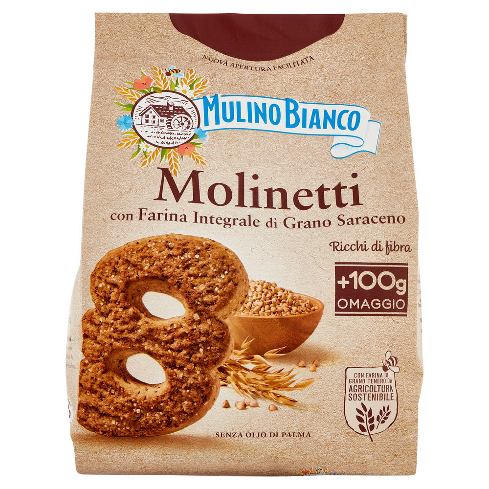 BISCOTTI MOLINETTI MULINO BIANCO BARILLA SACCHETTO G 700+G 100 OMAGGIO - 1