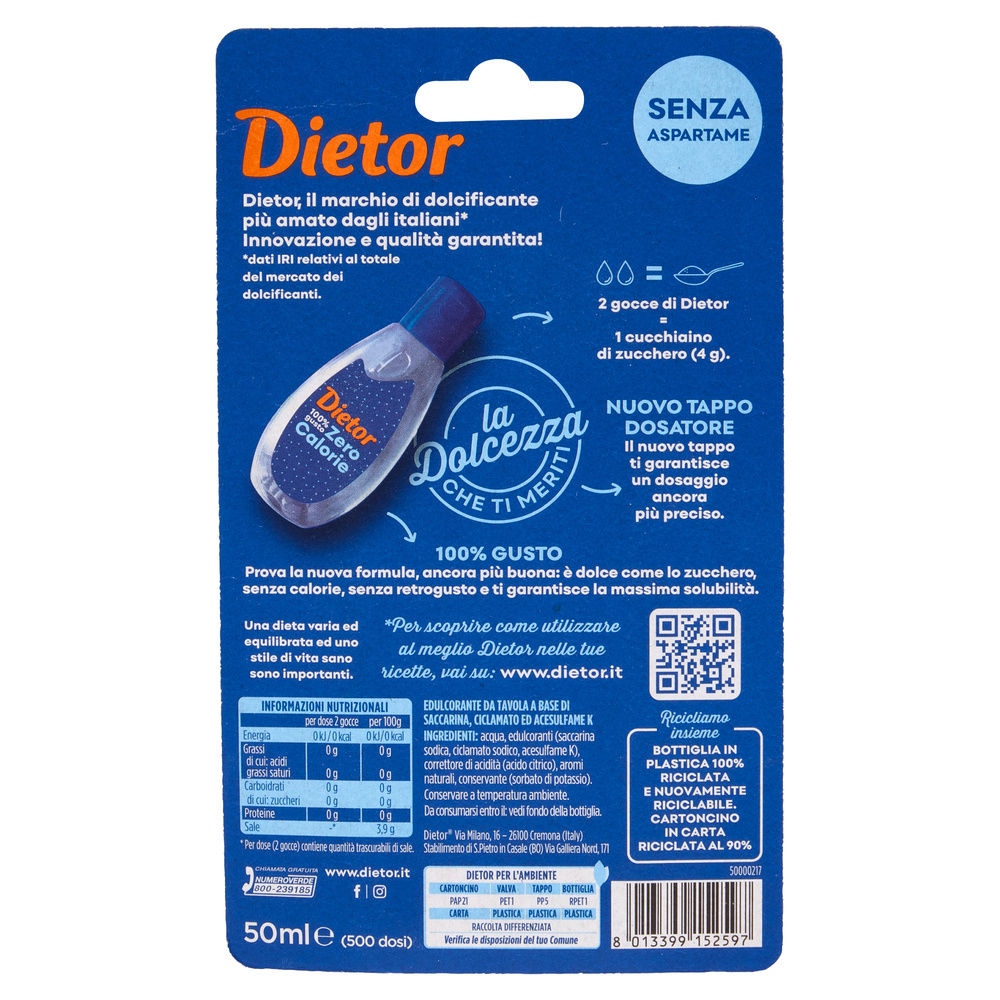 DOLCIFICANTE LIQUIDO DIETOR BLISTER ML.50 - 1