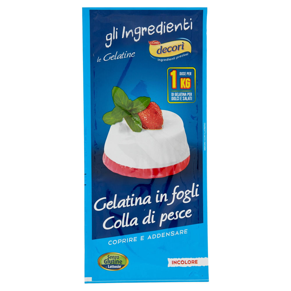 COLLA DI PESCE GELATINA IN FOGLI BUSTONE 5 FOGLI GR.20 - 2