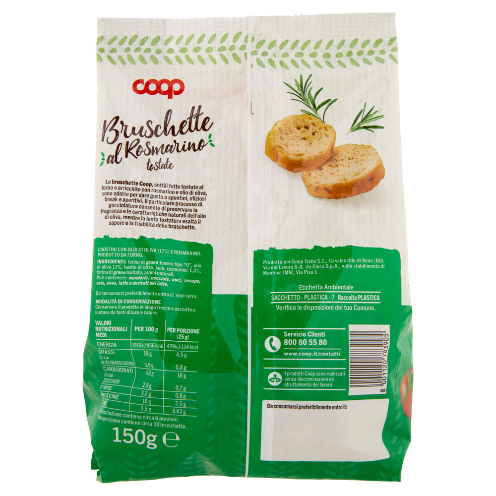 BRUSCHETTE COOP AL ROSMARINO SACHETTO G 150 - 1