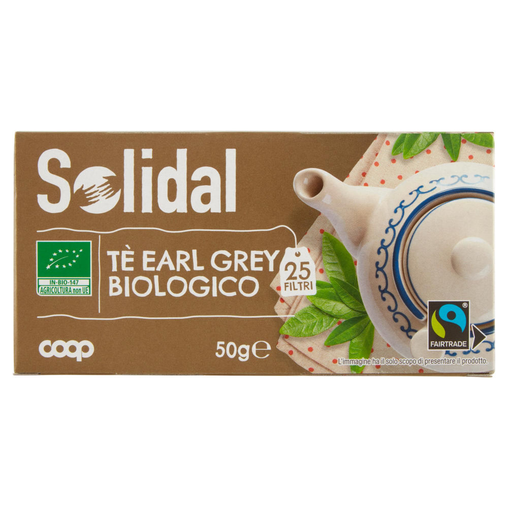 Te' earl grey biologico solidal coop scatola  25 filtri g 50