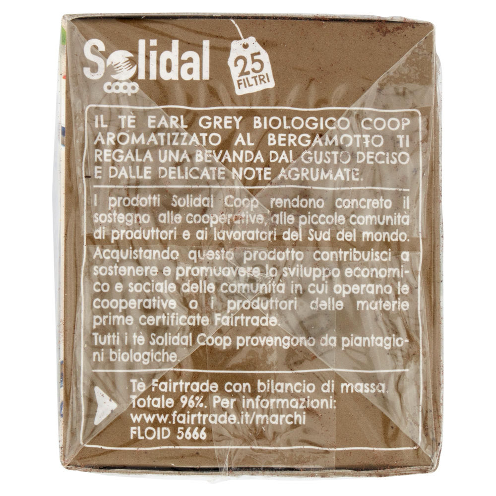 TE' EARL GREY BIOLOGICO SOLIDAL COOP SCATOLA  25 FILTRI G 50 - 6