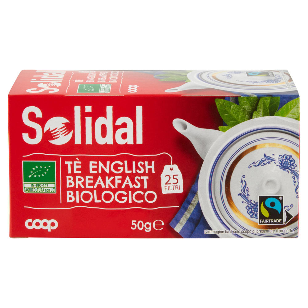 TE' ENGLISH BREAKFAST BIOLOGICO SOLIDAL COOP SCATOLA 25 FILTRI G 50 - 3