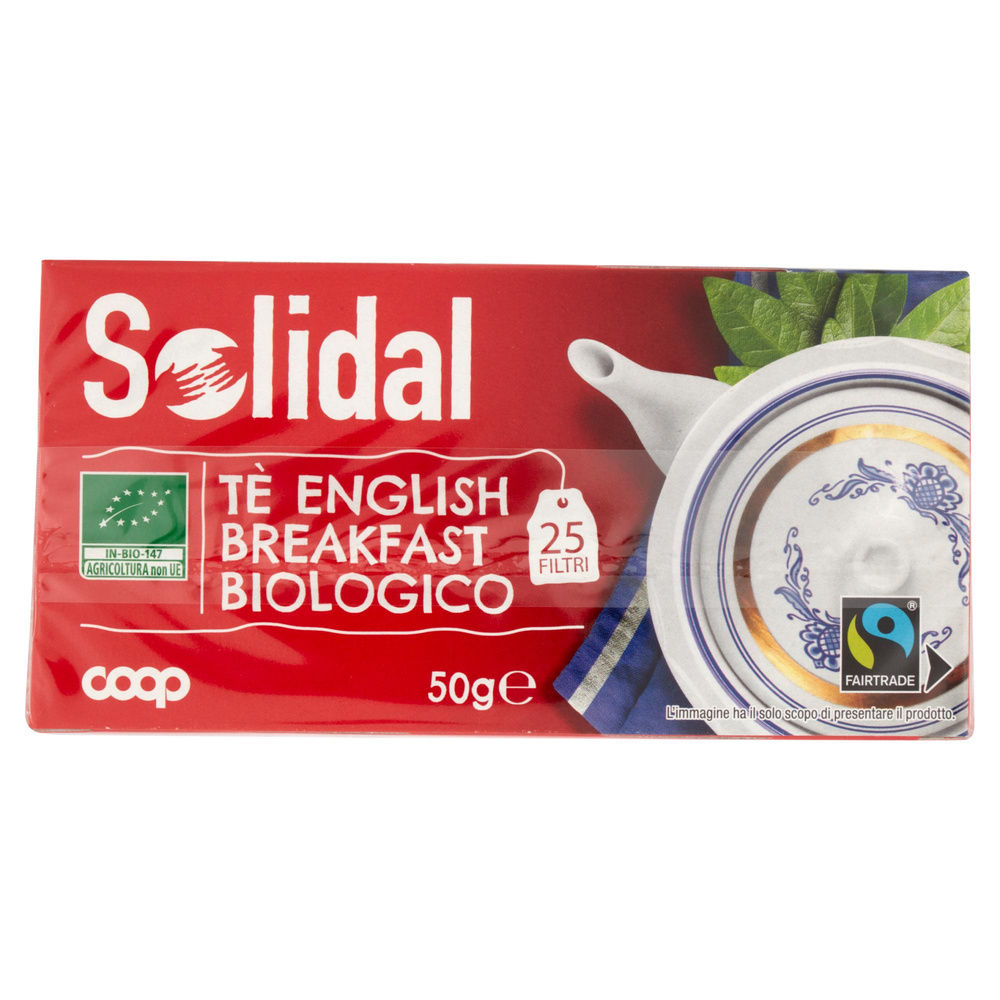 TE' ENGLISH BREAKFAST BIOLOGICO SOLIDAL COOP SCATOLA 25 FILTRI G 50 - 8