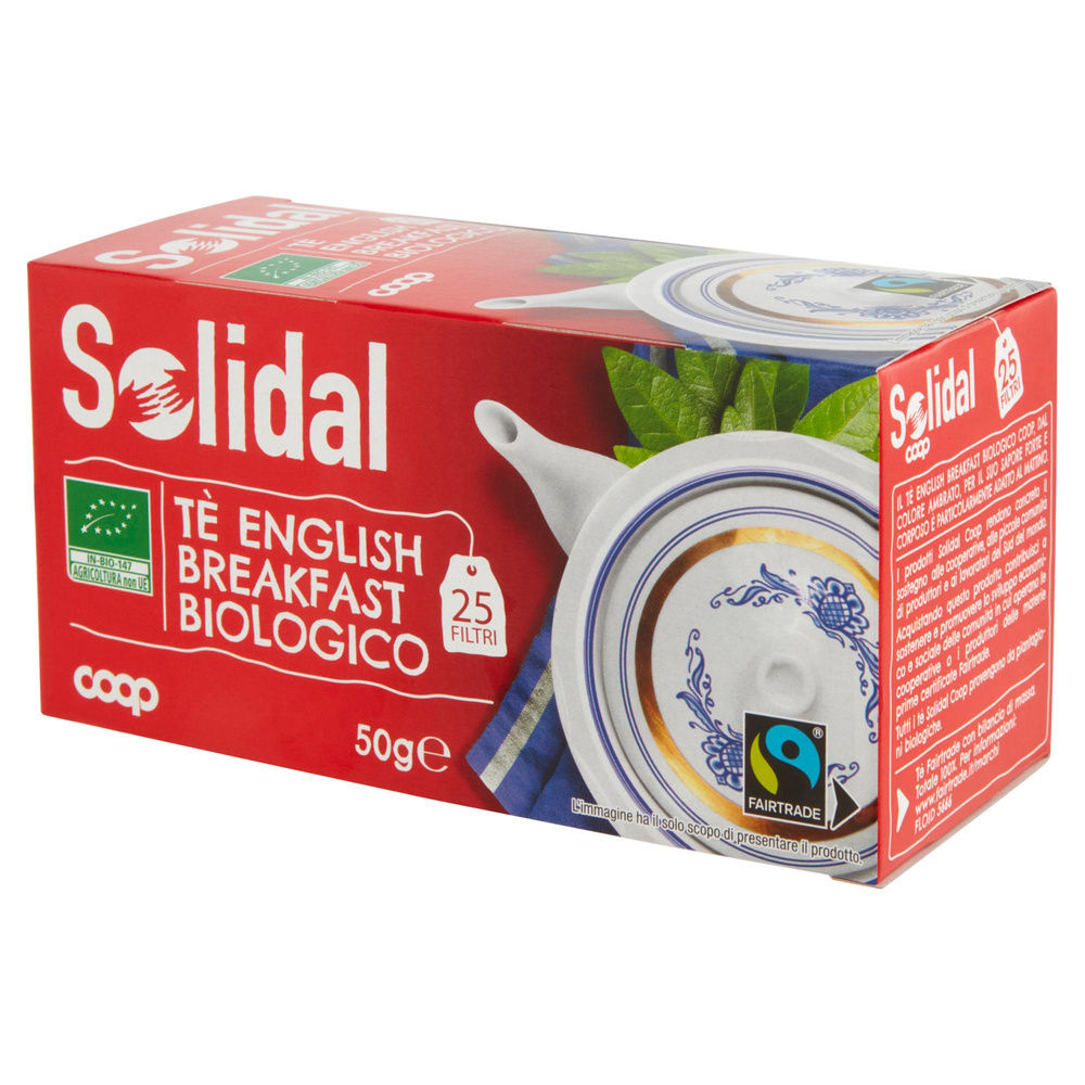 TE' ENGLISH BREAKFAST BIOLOGICO SOLIDAL COOP SCATOLA 25 FILTRI G 50 - 2