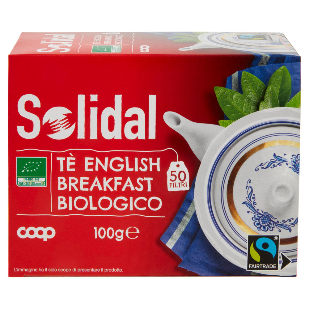 TE' ENGLISH BREAKFAST BIOLOGICO SOLIDAL COOP SCATOLA 50 FILTRI G 100 - 3