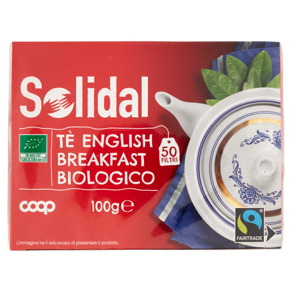 TE' ENGLISH BREAKFAST BIOLOGICO SOLIDAL COOP SCATOLA 50 FILTRI G 100 - 4