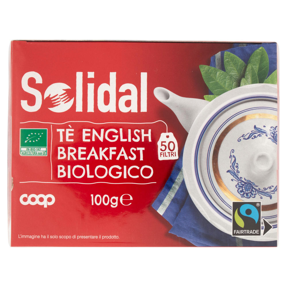 TE' ENGLISH BREAKFAST BIOLOGICO SOLIDAL COOP SCATOLA 50 FILTRI G 100 - 1