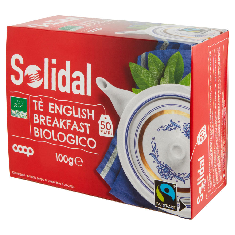 TE' ENGLISH BREAKFAST BIOLOGICO SOLIDAL COOP SCATOLA 50 FILTRI G 100 - 2