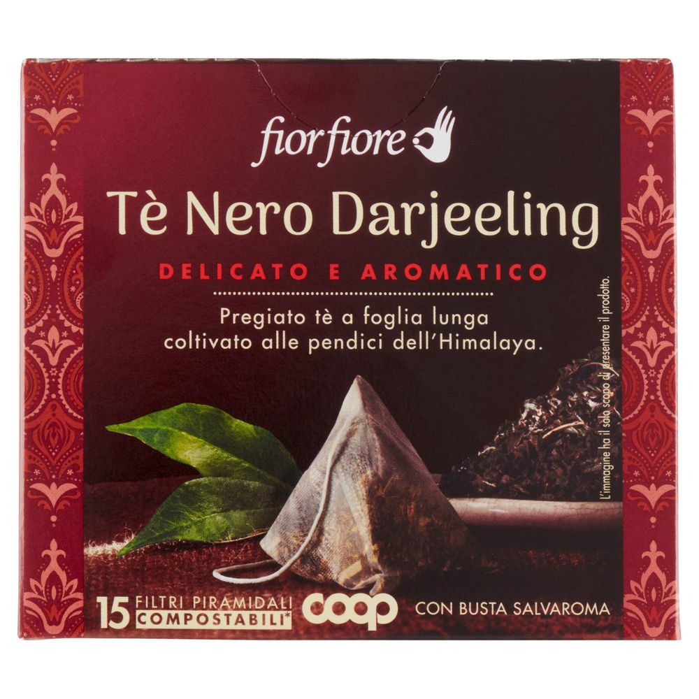 Te' nero darjeeling  fior fiore coop scatola 15 filtri  g 30