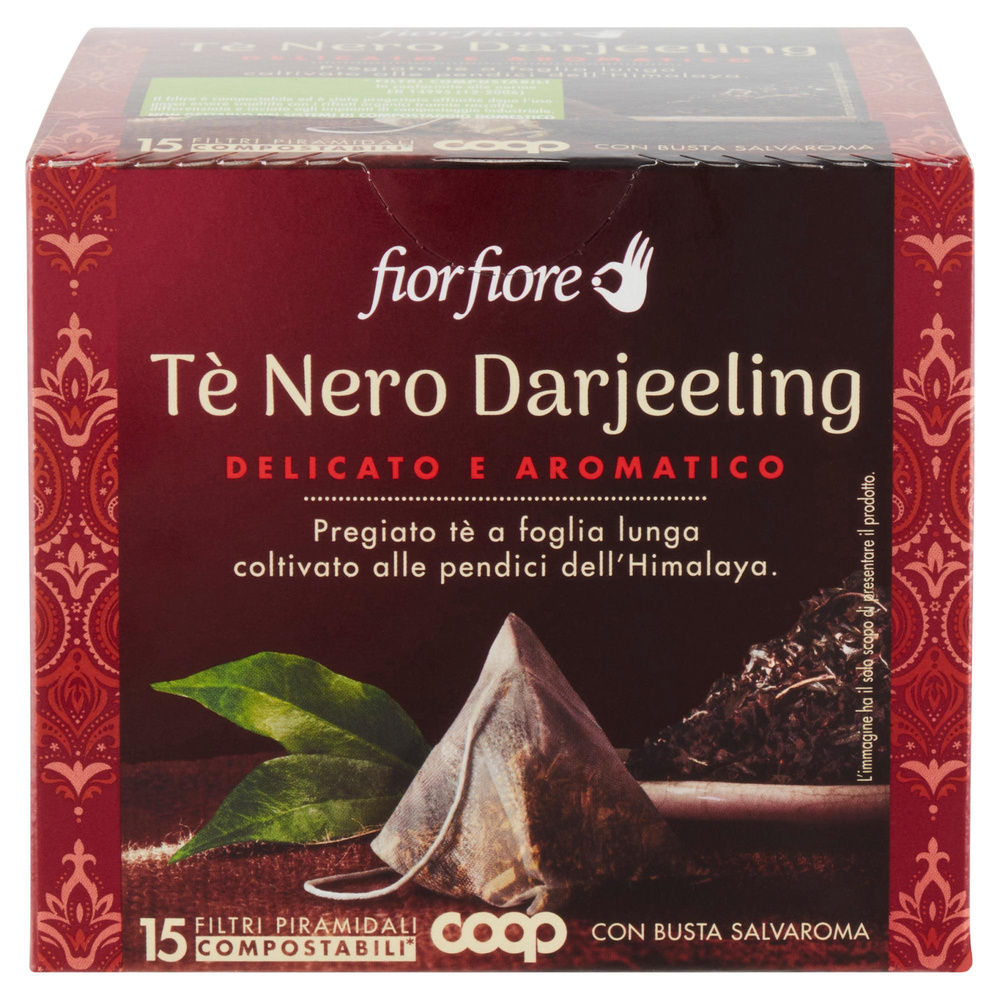 TE' NERO DARJEELING  FIOR FIORE COOP SCATOLA 15 FILTRI  G 30 - 3