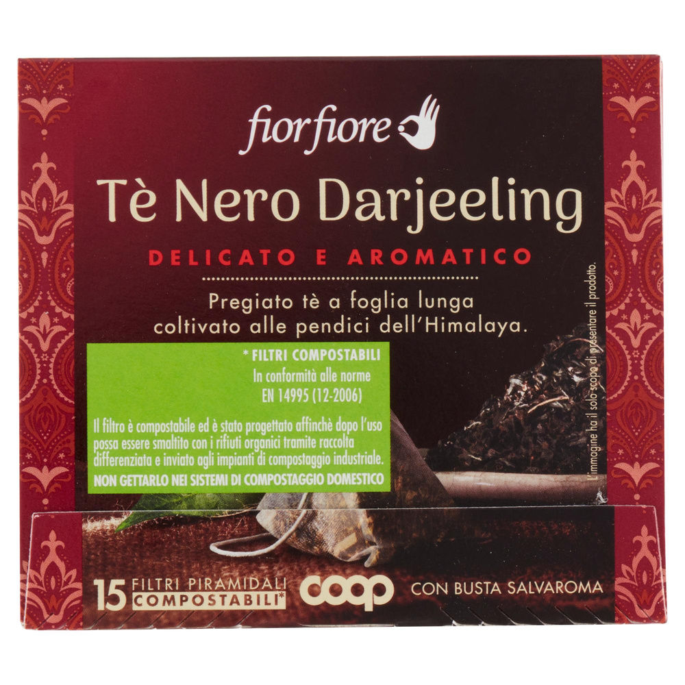 TE' NERO DARJEELING  FIOR FIORE COOP SCATOLA 15 FILTRI  G 30 - 7