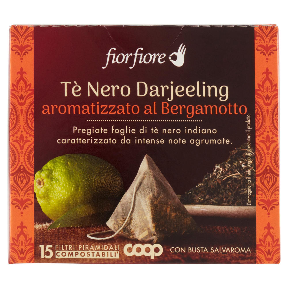 Te' earl grey darjeeling fior fiore coop scatola  15 filtri g 30