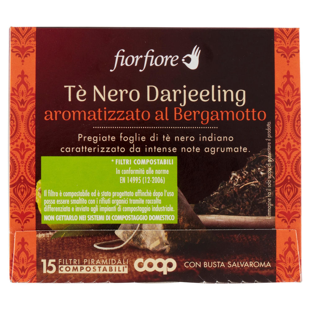 TE' EARL GREY DARJEELING FIOR FIORE COOP SCATOLA  15 FILTRI G 30 - 6