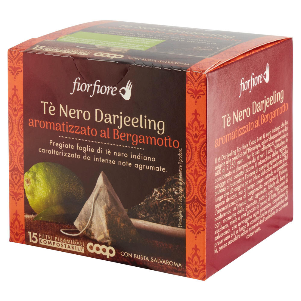 TE' EARL GREY DARJEELING FIOR FIORE COOP SCATOLA  15 FILTRI G 30 - 8