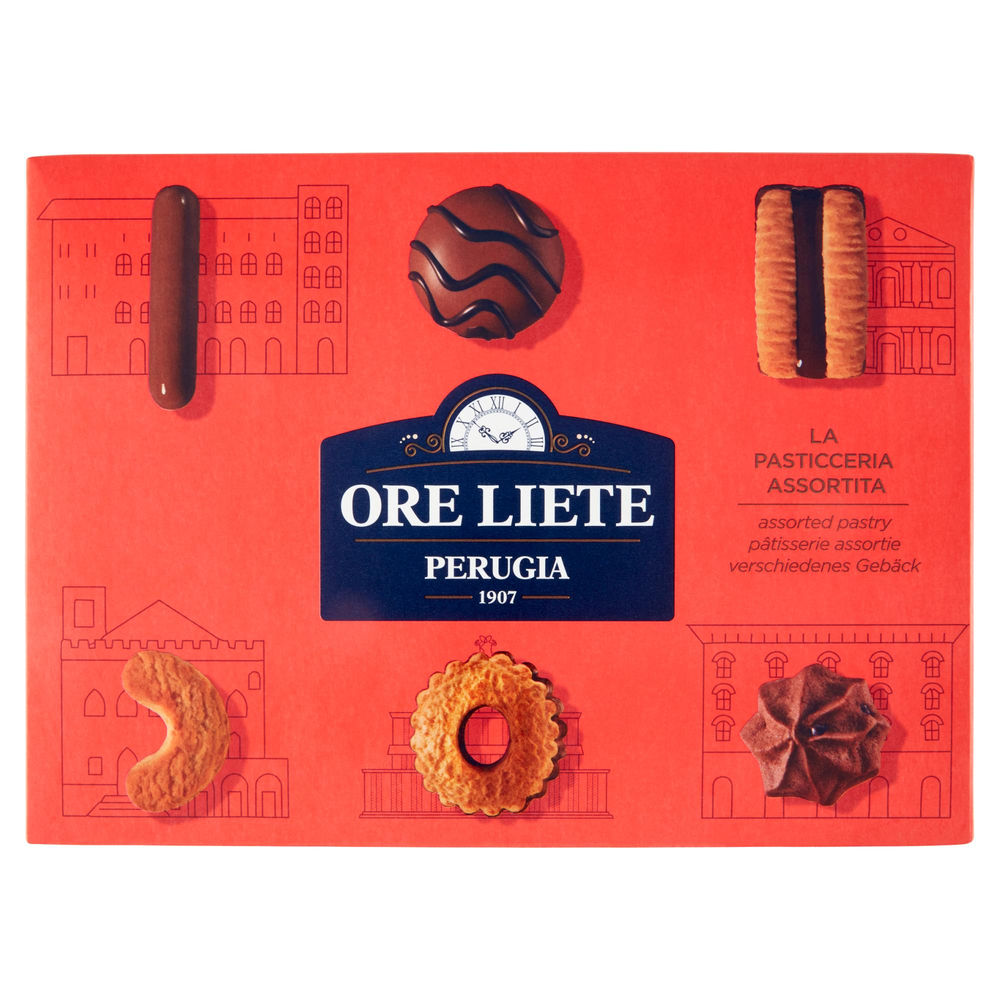 Pasticceria fine assortita ore liete perugina  astuccio g 450