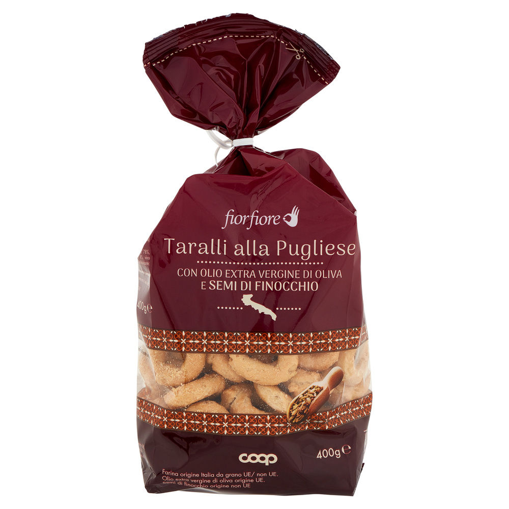 TARALLI ALLA PUGLIESE C/SEMI FINOCCHIO E OLIO EVO FIOR FIORE COOP SACCHETTO G400 - 7