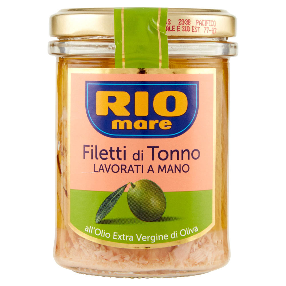 FILETTI DI TONNO IN OLIO EXTRAVERGINE OLIVA RIO MARE VASO VETRO G 180 - 2