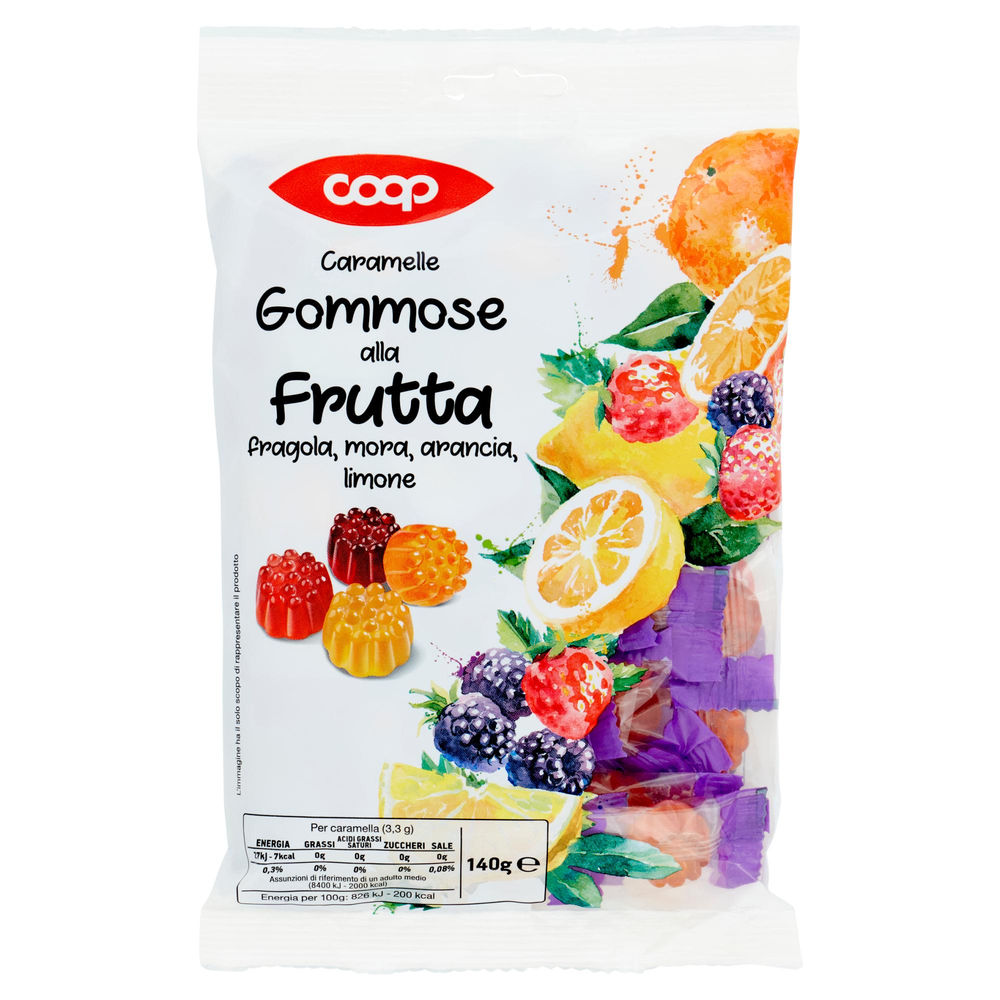 CARAMELLE GOMMOSE FRUTTA S/Z COOP BUSTA G 140 - 0