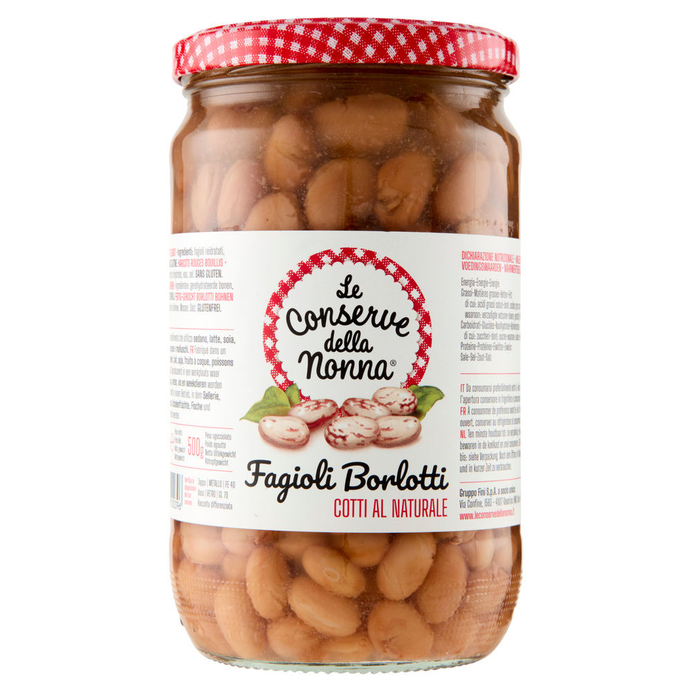 FAGIOLI BORLOTTI CONSERVE DELLA NONNA VASO VETRO G 680 SGOCC G500 - 3