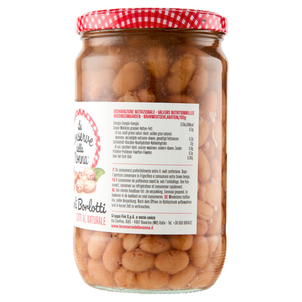 FAGIOLI BORLOTTI CONSERVE DELLA NONNA VASO VETRO G 680 SGOCC G500 - 5