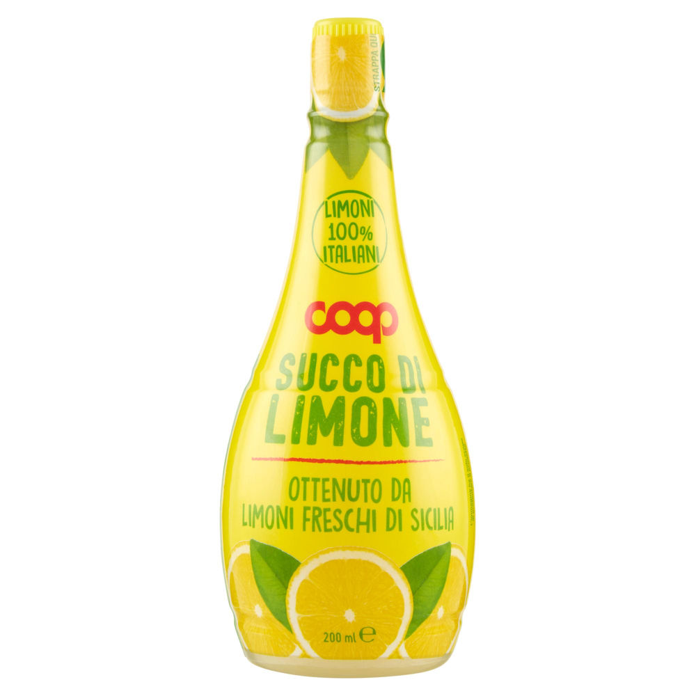 Succo di limone coop bottiglia sleeve ml 200