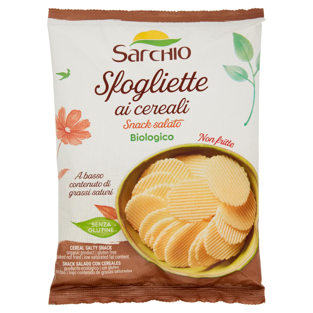 Sfogliette ai cereali bio senza glutine sarchio g 55