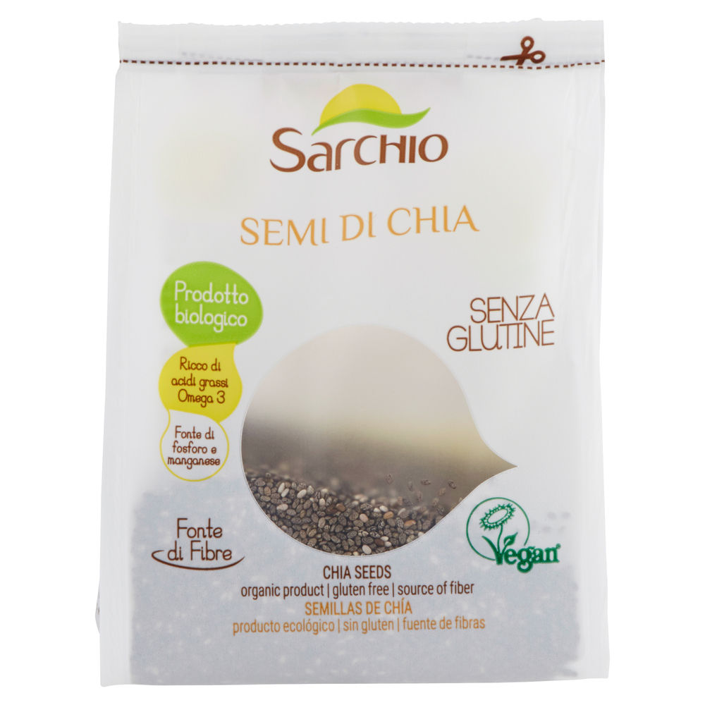 Semi di chia senza glutine biologici sarchio g 100