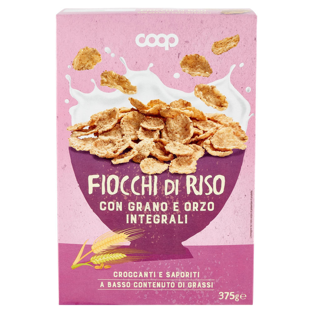 FIOCCHI DI RISO CON FRUMENTO INTEGRALE E ORZO INTEGRALE COOP SCATOLA  G 375 - 2